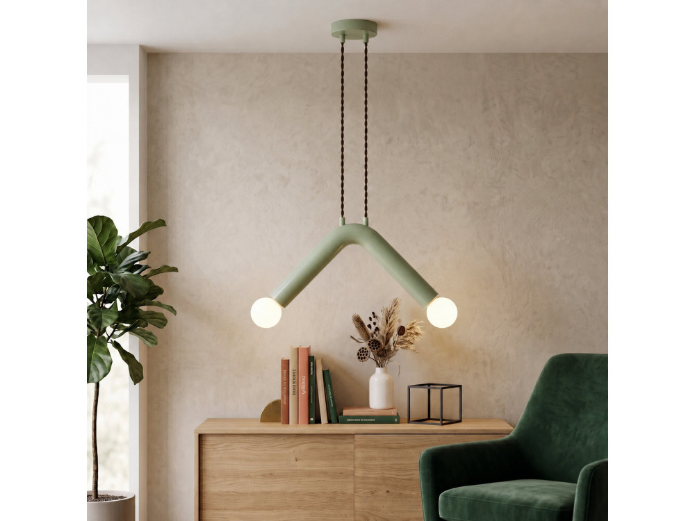 "Balance" Metal Pendant Light - 33 x 15 cm - Green