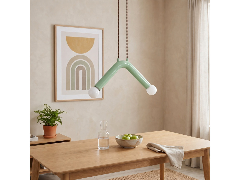 "Balance" Metal Pendant Light - 33 x 15 cm - Green