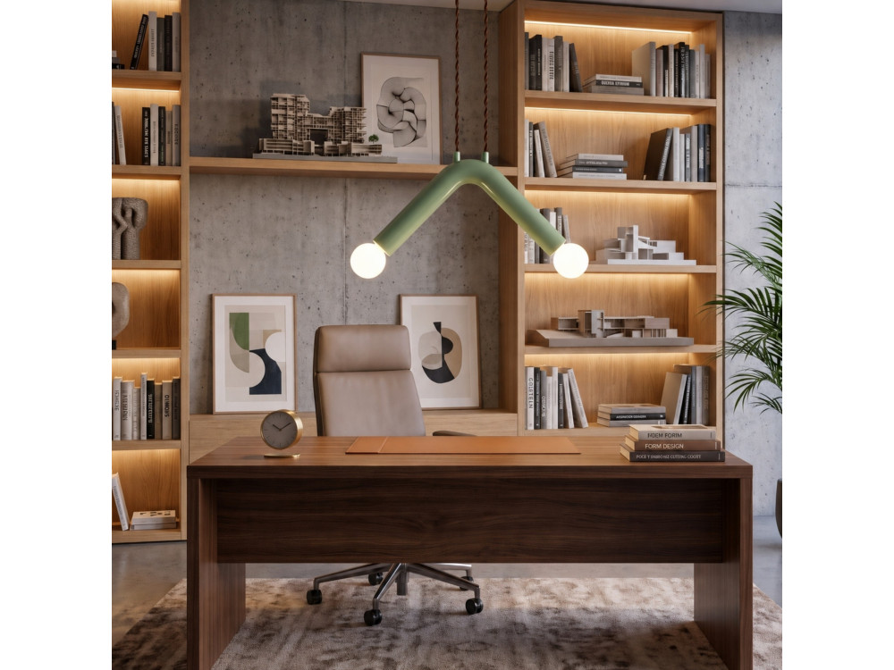 "Balance" Metal Pendant Light - 33 x 15 cm - Green