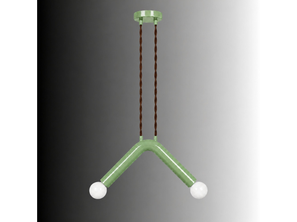 "Balance" Metal Pendant Light - 33 x 15 cm - Green
