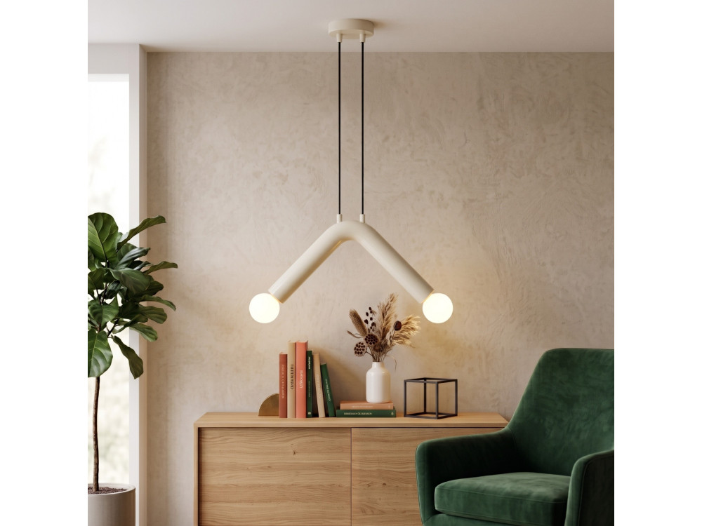 "Balance" Metal Pendant Light - 33 x 15 cm - White