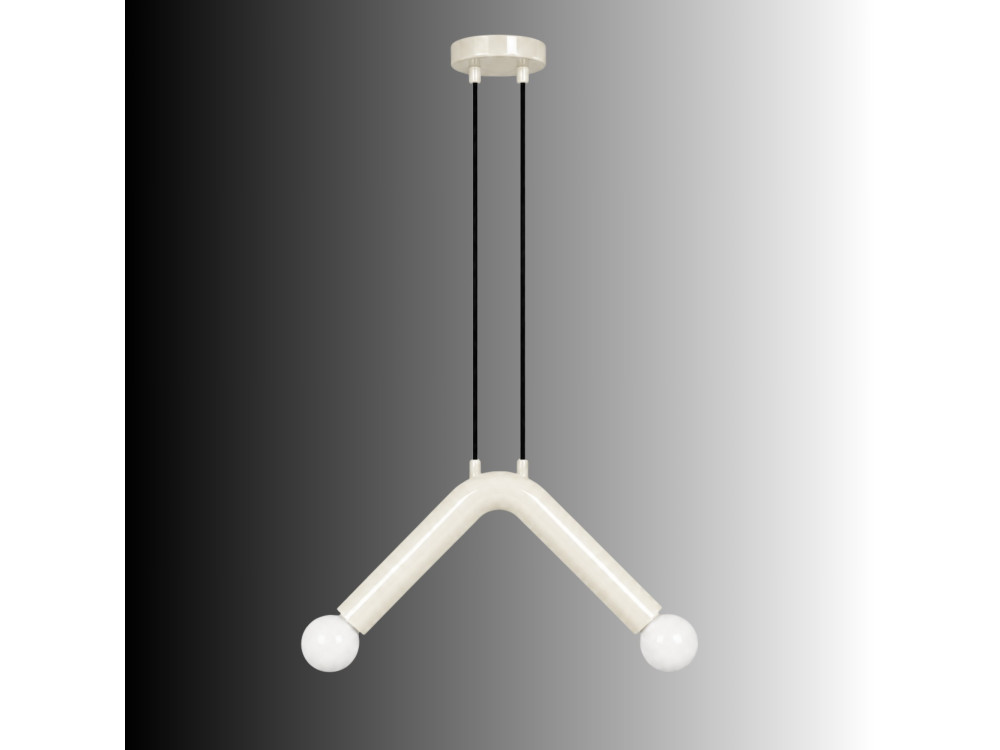 "Balance" Metal Pendant Light - 33 x 15 cm - White