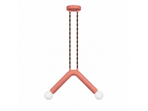 "Balance" Metal Pendant Light - 33 x 15 cm - Pink
