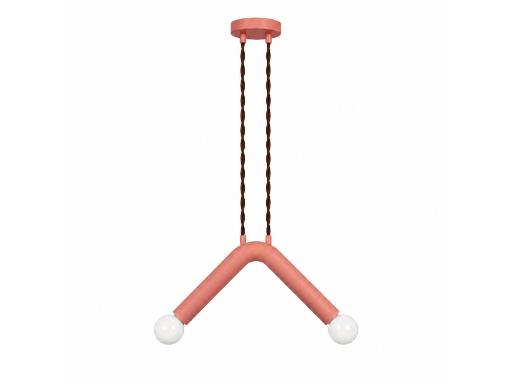 "Balance" Metal Pendant Light - 33 x 15 cm - Pink