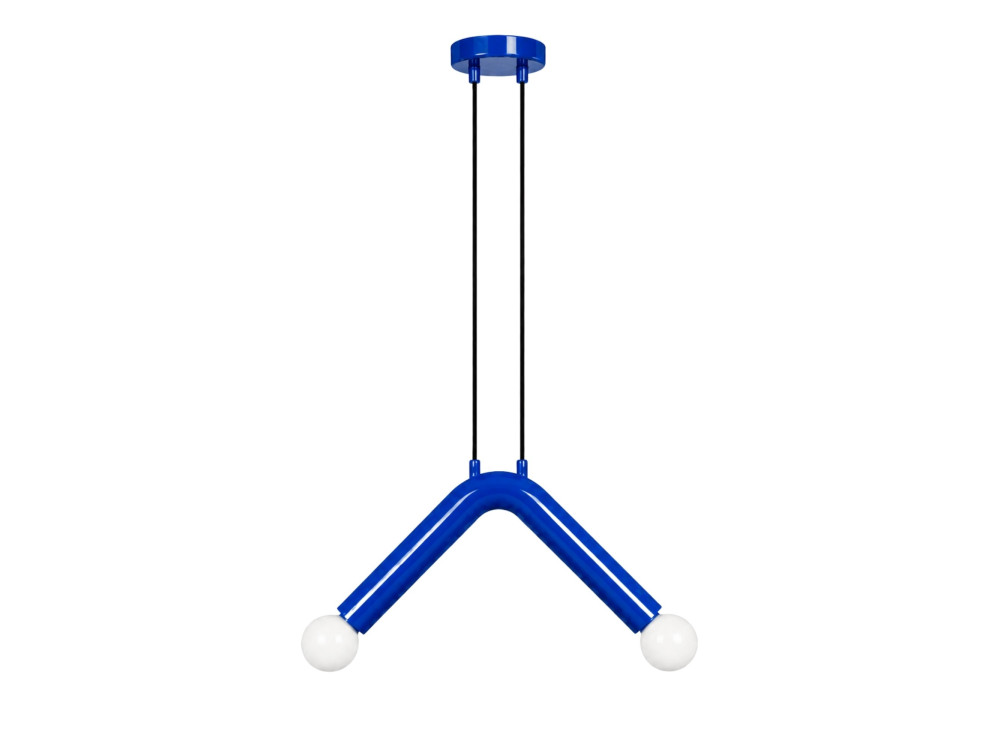 "Balance" Metal Pendant Light - 33 x 15 cm - Blue