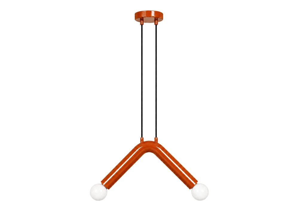 "Balance" Metal Pendant Light - 33 x 15 cm - Orange