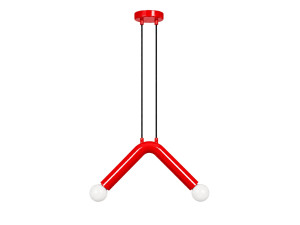 "Balance" Metal Pendant Light - 33 x 15 cm - Red