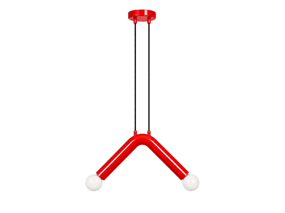 "Balance" Metal Pendant Light - 33 x 15 cm - Red