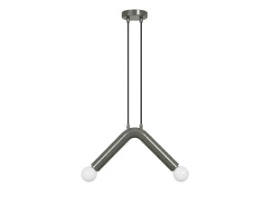 "Balance" Metal Pendant Light - 33 x 15 cm - Gray