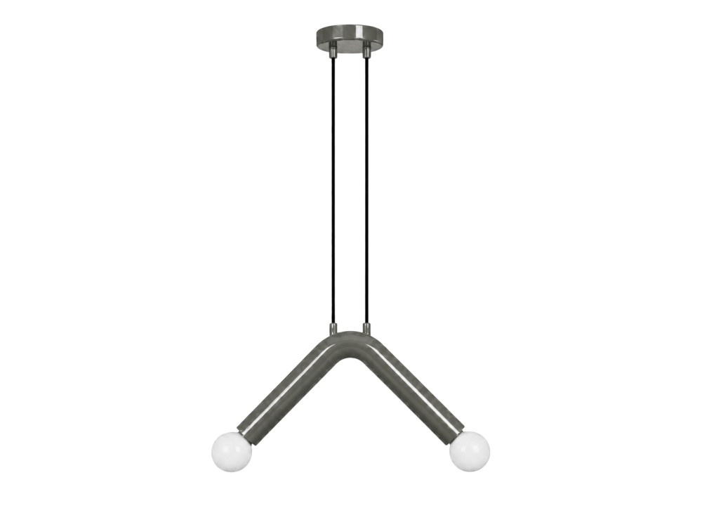"Balance" Metal Pendant Light - 33 x 15 cm - Gray