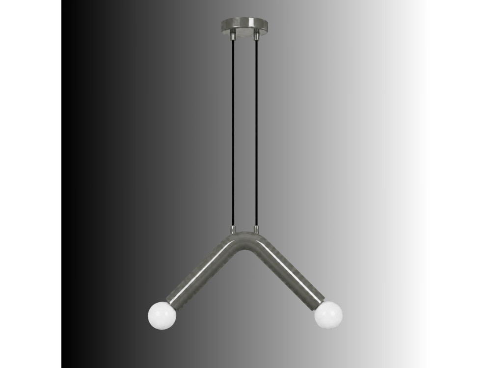 "Balance" Metal Pendant Light - 33 x 15 cm - Gray