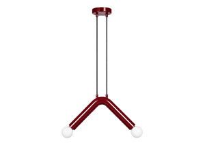 "Balance" Metal Pendant Light - 33 x 15 cm - Red