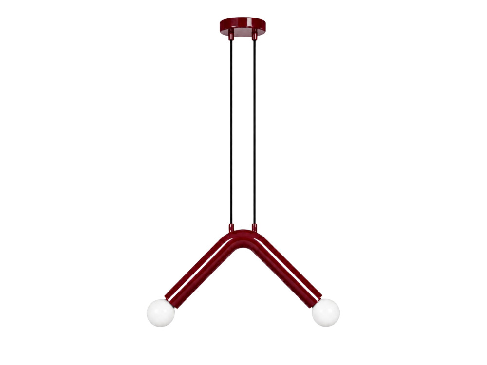 "Balance" Metal Pendant Light - 33 x 15 cm - Red