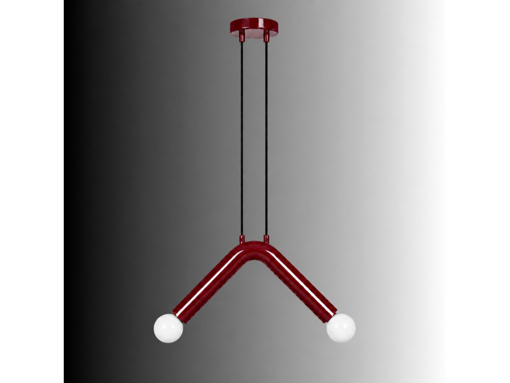"Balance" Metal Pendant Light - 33 x 15 cm - Red