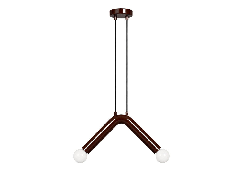 "Balance" Metal Pendant Light - 33 x 15 cm - Brown