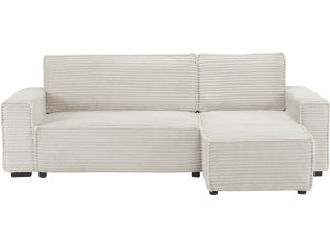 Opera corduroy corner sofa - 3 seater - Beige