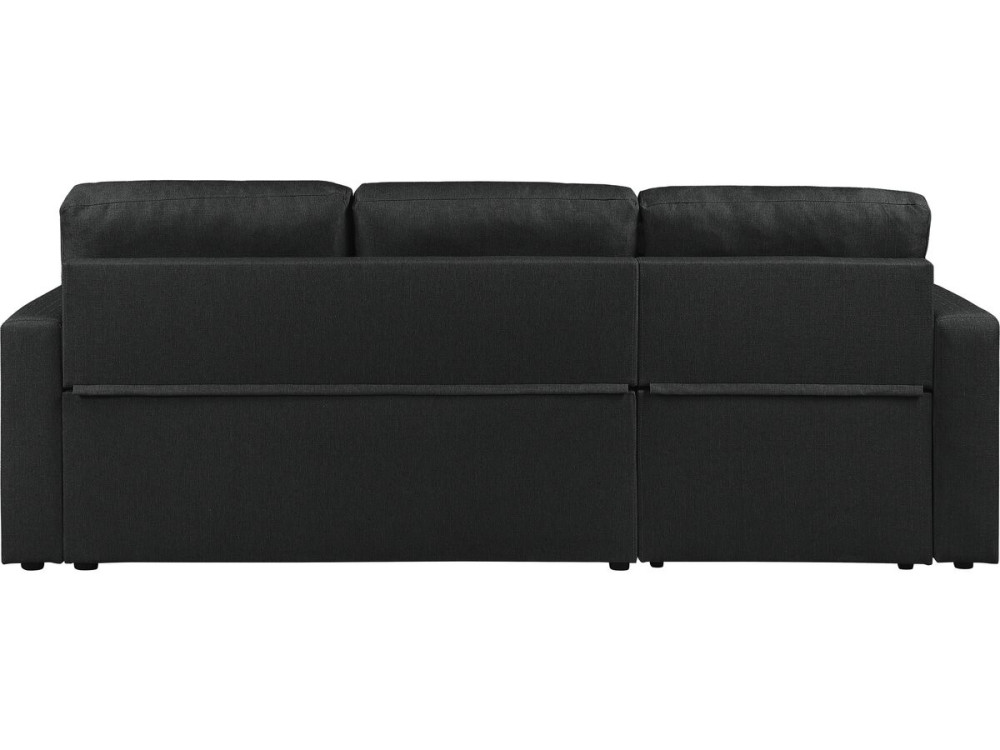 "Alain" Bubble-Style Convertible/Reversible Corner Sofa - 3-Seater - Black