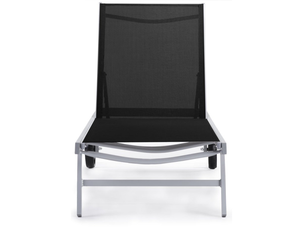 Aluminum and texteline Sun lounger  Bella - "Phoenix" - Black