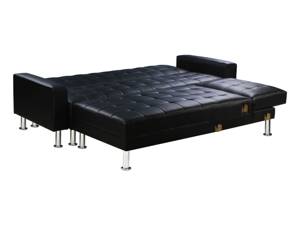 "Theo" convertible and reversible corner sofa - 5 Places - Black