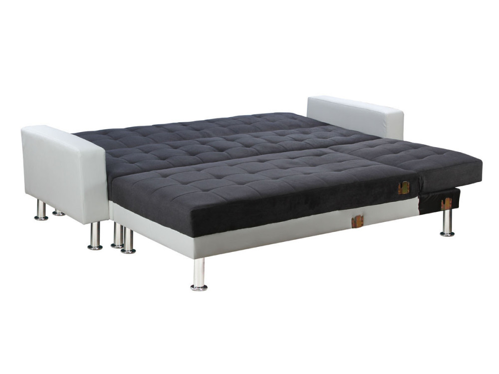 "Theo" convertible and reversible corner sofa - 5 seats - White and Gray