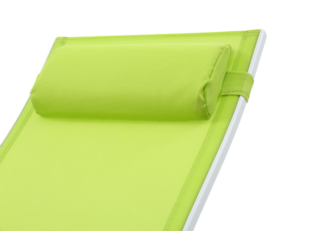 Set of 2 Aluminium Sun Bathing Chairs / Sun Lounge - Beauty - "Phoenix" - Green