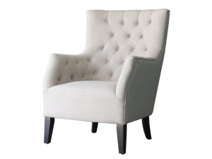 SCANDINAVIAN FABRIC ARMCHAIR DUCHESSE - BEIGE