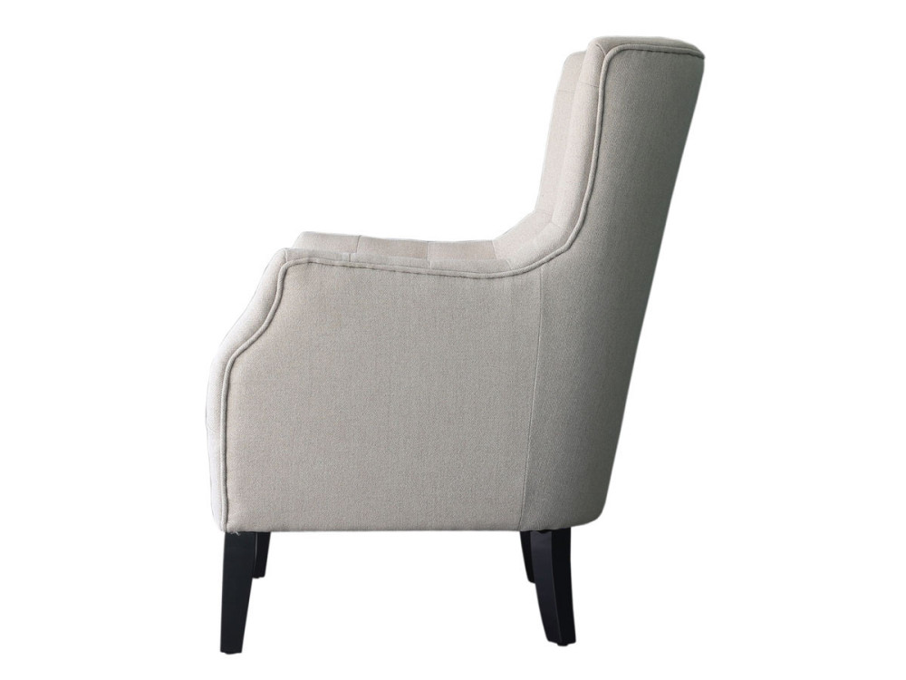 SCANDINAVIAN FABRIC ARMCHAIR DUCHESSE - BEIGE
