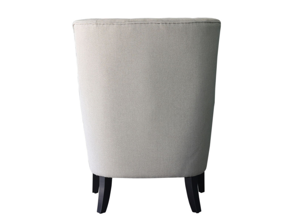 SCANDINAVIAN FABRIC ARMCHAIR DUCHESSE - BEIGE