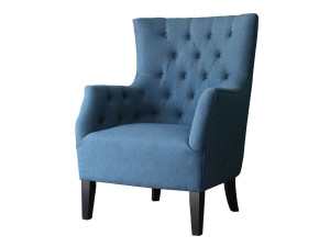 SCANDINAVE FABRIC ARMCHAIR DUCHESSE - BLUE KING