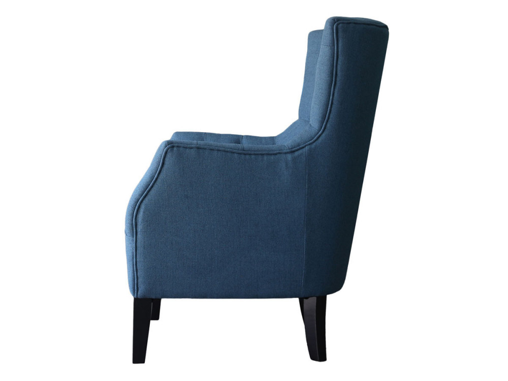 SCANDINAVE FABRIC ARMCHAIR DUCHESSE - BLUE KING