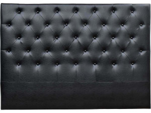 Padded headboard - For 140 cm DECO bed - Made of PVC -black