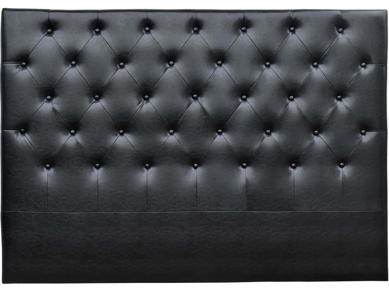 Padded headboard - For 140 cm DECO bed - Made of PVC -black