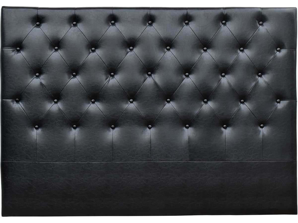 Padded headboard - For 140 cm DECO bed - Made of PVC -black