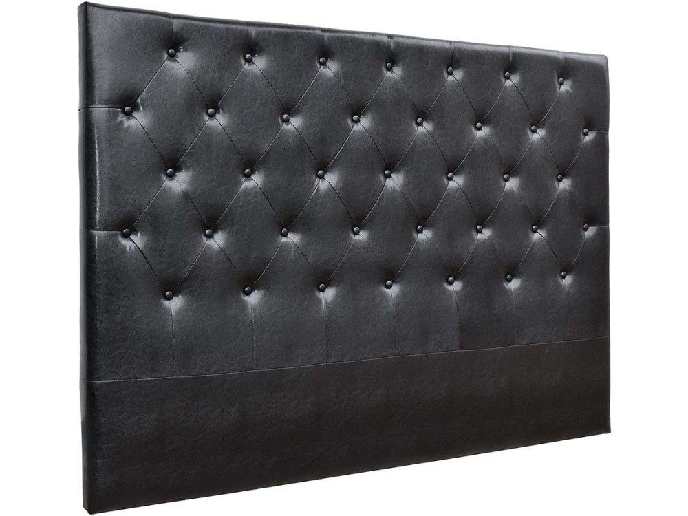 Padded headboard - For 140 cm DECO bed - Made of PVC -black