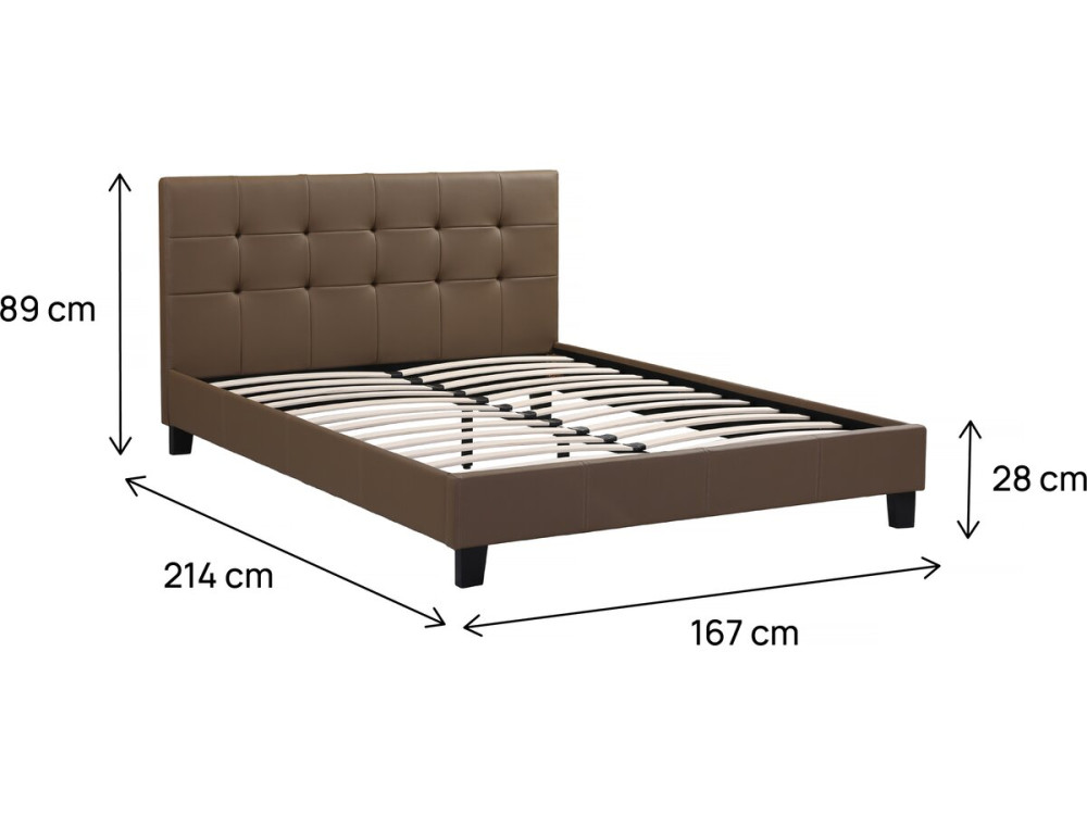 Bed "Julia" - 160 x 200 - Chestnut brown