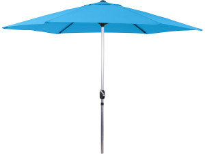 Straight Parasol garden  Alu "Sol" - Round - Ø 3m - Blue