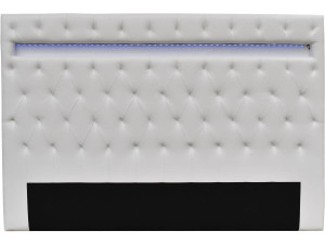 Headboard with LED  "Deco"  - 180 x 200 cm - White