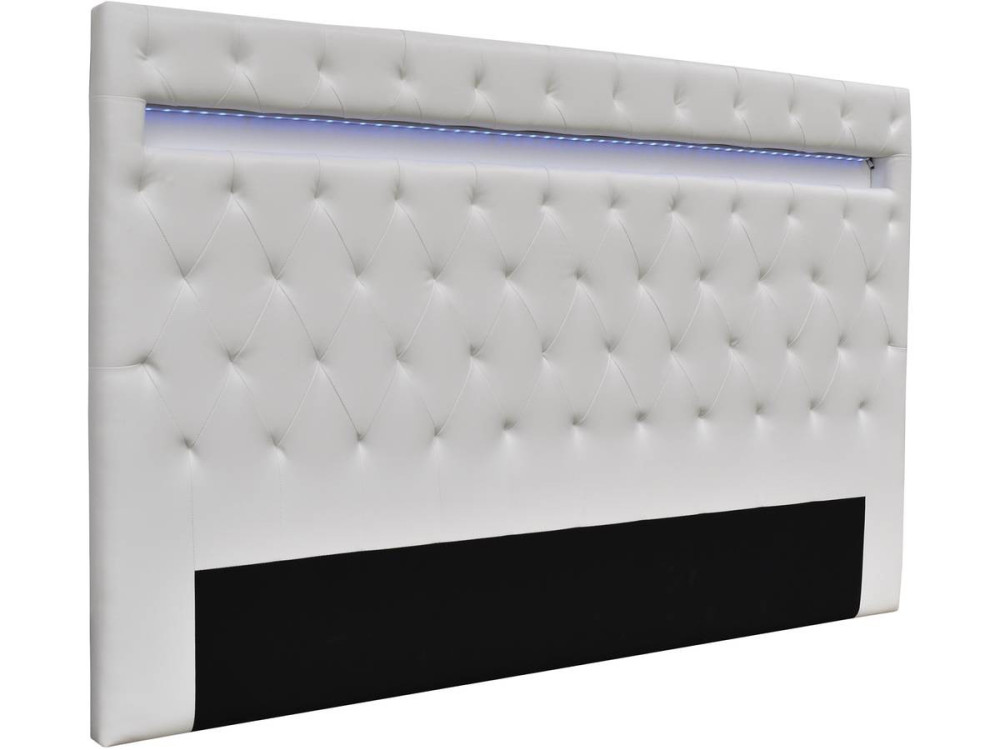 Headboard with LED  "Deco"  - 180 x 200 cm - White