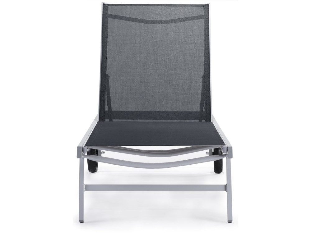 Aluminium and Textelene Sun lounger  "Bella" - Phoenix - Grey - 2 batches