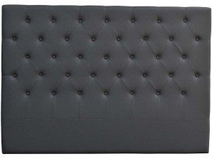 Padded headboard  160cm "Deco" made of PVC - Dark grey