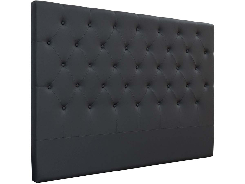 Padded headboard  160cm "Deco" made of PVC - Dark grey