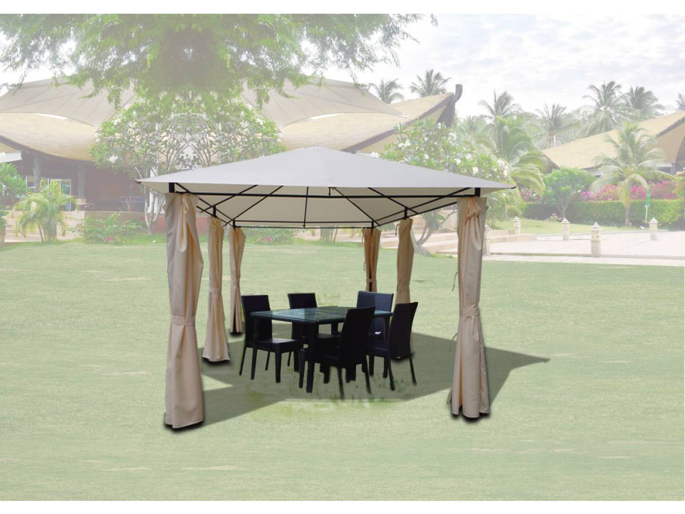 Canvas and Curtains for "Rosita" gazebo - 3 x 4 m - Beige