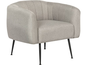 "Diana" fabric armchair - Light grey