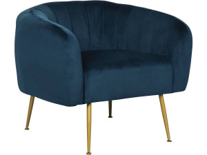 Velvet armchair "Diana" - Blue