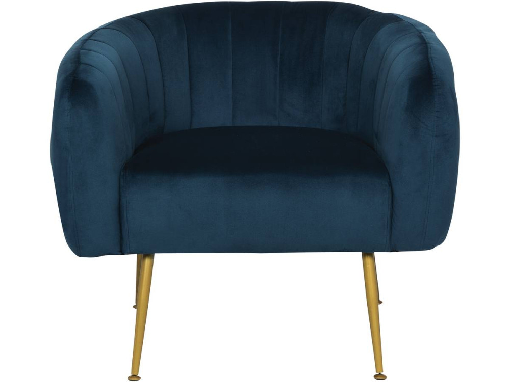 Velvet armchair "Diana" - Blue