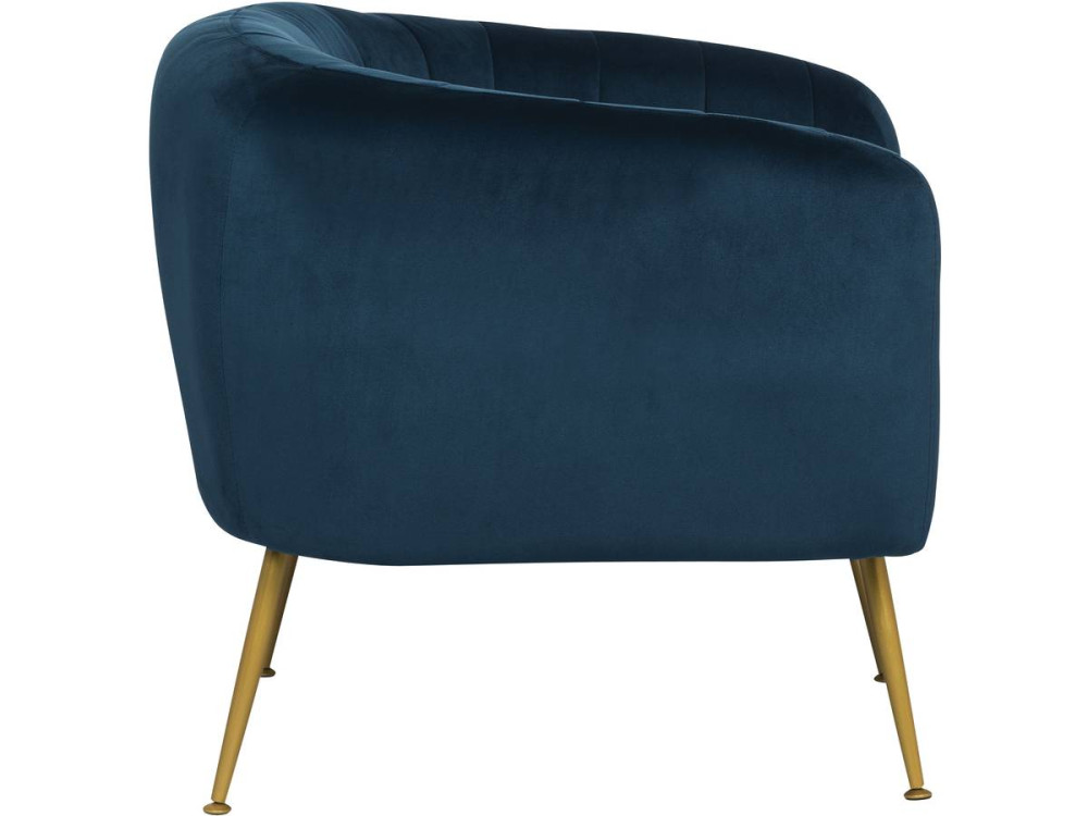 Velvet armchair "Diana" - Blue