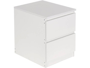 Tammy bedside table with 2 drawers - White