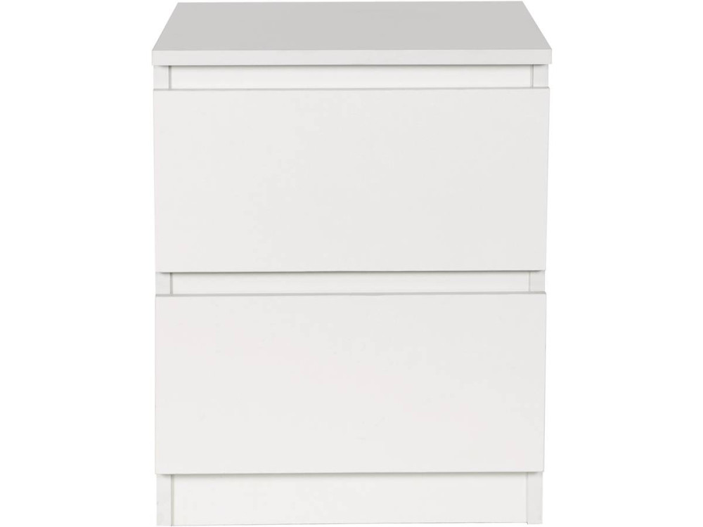 Tammy bedside table with 2 drawers - White