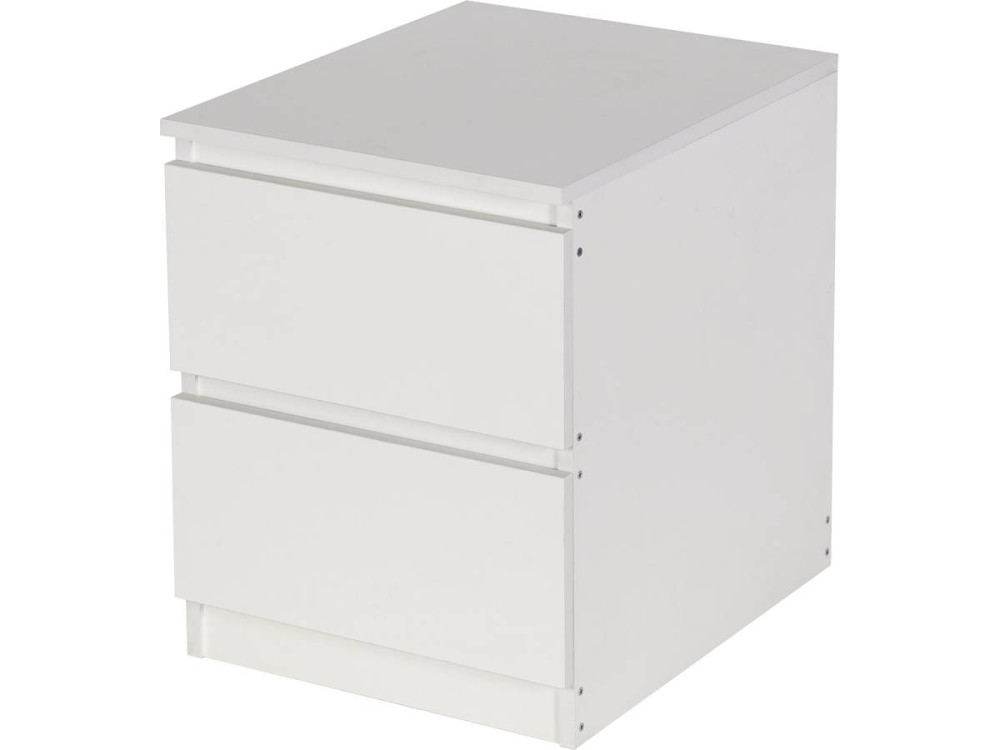 Tammy bedside table with 2 drawers - White