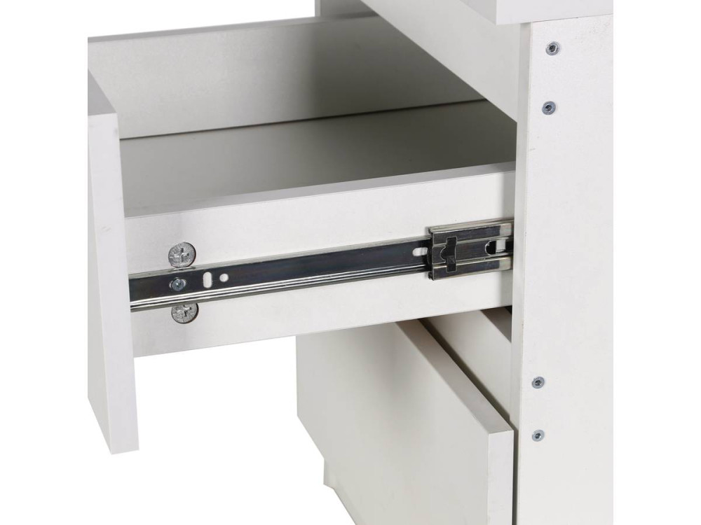 Tammy bedside table with 2 drawers - White